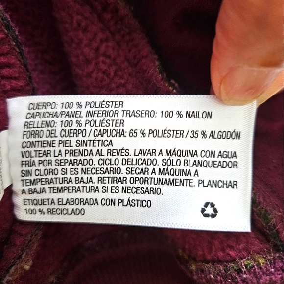 JOYLAB Multi-color Tie Dye Effect Full Zip-up Fleece Hooded Women's Jcket Medium - Picture 10 of 11